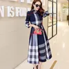 Nieuwe 2022 Casual Jurken Plus Size Dames Plaid Mode Klassieke Kleding Grote Maten Jurk Slanke Plaids Rok Vrouwen Trendy Rokken Werk Jurken