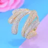 Anelli di nozze 2022 donne squisite dito per Dubai Nigeriano nuziale dichiarazione di fidanzamento Cubic Zirconia Circle Ring PartyWedding