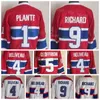 Uomini Hockey su ghiaccio Vintage Retro 9 Maurice Richard Maglie CCM 1 Jacques Plante 5 Bernie Geoffrion 4 Jean Beliveau 16 Henri Richard 23 Bob Gaine