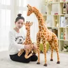50-140 cm simulazione di alta qualità giraffa farcito giocattolo carino grande peluche bambola animale giocattolo per bambini ragazza decorazione della casa compleanno Christm300m