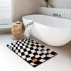 Carpets Retro Chessboard Plaid Bath Mats Fluffy Grids Soft Floral Carpet Bedside Long Living Room Rug Home Decor Anti Slip Floor MatsCarpets