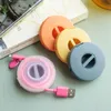 Portable Round Cable Winder Storage Box Rotatable Cellphone USB Data Cord Line Holder Container Wire Management Organization