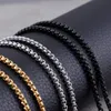 Chaînes plaquées or en forme de perle en acier inoxydable, accessoires de bijoux, vente en gros