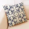 Cushion/Decorative Pillow European Flower Cushion Cover Decorative Pillows Fashion Seat Cushions Home Decor Soft Flax Car Throw Sofa Pillowc