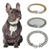 Collari per cani Guinzagli Collare a catena d'oro Design di lusso Acciaio inossidabile 18K 16MM Accessori per gioielli Heavy Duty Cubano per medio Lar308W