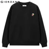 Giordano femmes sweats broderie épaule tombante sweat ample manches longues décontracté 90391764