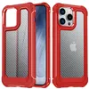 マットカーボンファイバーヘビーデューティミリタリーアーマーケースドロップ保護iPhone 14 13 12 mini 11 pro xr xs max x 8 7 6 Plus用の半透明衝撃プルーフリップカバー