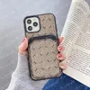 Fundas de teléfono de cuero con letras de flores de lujo para iPhone 14 14pro 14plus 13 13pro 12 Mini 12pro 11 Pro Max X Xs Xr 8 7 Plus Funda con bolsillo para tarjeta Samsung S22 S21 S20 ultra Note 20