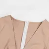 Womens Blazers 2022 Fall Jumpsuits Rompers Sexy Khaki V Neck Long Sleeve One Piece Zip Up Jacket Office Clothes M-2XL