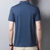 Мужская половая класс сплошной цветовой рубашка для рубашки для шелкового хлопка Silk Cotton Summer Short Slee 220823