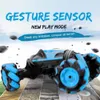 Remote Control Stunt Car RC Deformable Off Road Rotating Race with Gesture Sensor Watch with Light and Music