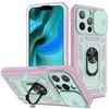 Nieuw iPhone Case 14/13 Push Window magnetische zuigauto ring Drie in ￩￩n drie proof mobiele telefoon