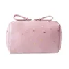 DHL100pcs Cosmetic Bags Women Velet Star Prints Solid Large Capacity Double Zipper Clutch Bag