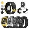 Estojo protetor para pulseira de relógio Apple Watch 44mm 45mm masculino robusto esportivo TPU estojo para pulseira para iWatch Series 4 5 6 7 SE