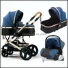 Strollers Baby Stroller 3 In 1 Mom Luxury Travel Pram Carriage Basket Babies Car Seat And Cart Mxhome Drop Delivery Baby Bdebaby Dhzwm