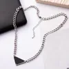 Triangle Necklace Men and Women Geometric Cuban Chain Designer Letters Fashion Pendant