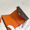 5A Fashion Lady Clutch кожаный кошелек одиночный на молнии классический кошелек с оранжевой коробкой картой