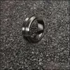 Band Rings Man Ring Male Tyrants Jewelry 8mm Titanium Steel Groove Drop Delivery 2021 Yydhome Dhoac