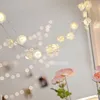 Струны метр 40 розовая гирлянда со светодиодным светом для свадебных вечеринок украшения цветочной декоративной детской ночи ночью молчаливые струны