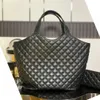 Top Quality Totes icare maxi shopping in quilted lambskin real leather large capacity shoulder tote bag diamond with chain coin wallet summer saints
