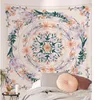 Mandala tapisserie florale fleur Boho tenture murale bohème Hippie tapis Tarot cartes Tapiz décoration murale J220804