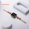 Bling Branslet Band dla kobiet paski kompatybilne z urokiem Apple Watch 7 6 5 4 3 opaski 38 mm 40 mm