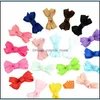 Clip per capelli con fiocco per bambini Clip laterale per nastro in puro colore per bambini Fas Mxhome Dhztx