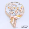 Ensembles de bijoux fins pour femmes Dubai cadeaux de mariage de mariée collier Bracelet boucles d'oreilles anneau ensemble de bijoux de perles africaines