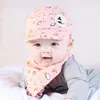 Berretti Pezzi di bavaglino per bambini Cappelli invernali per bambini Berretti per ragazze carine Ragazzi 0-24 mesiBerretti