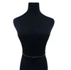 J￳ias corporais para mulheres colar contas de barriga cintura corda de biqu￭ni prateada de prata