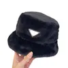 Mujeres Tri￡ngulo Bucket Hats Unisex Autumn Winter Sports Hat Faux Fur Fluffy Velvet Fedoras Al aire libre Capacitaci￳n de pescadores plegables.