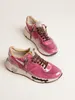 Buty Low-Top Italian Ręcznie robione fuksia Running Sole Ltd Raw Edge Sneakers