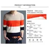 Browon Blandsweater Autumn Mens Long Sleeve Slim Seaters vneck Fit Seater Striped Bottom Seaters大規模M4xl 220822