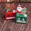 Kerstmis desktop houten kalender ornament Santa Claus Snowman 3D kalenders decoratie kinderen cadeau huis tafelblad decor kalender bh7421 tyj