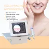 Machine de microneedling fractionnée dorée à radiofréquence RF, élimination des rides, élimination des vergetures, raffermissement de la peau, lifting du visage, équipement de traitement anti-âge