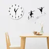 Wanduhren Diy Ballett Quarz Acryl Uhr Moderne Horloge Digitaluhr Wohnkultur Für Wohnzimmer Sofa Hintergrund AufkleberWallWall