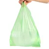 100pcs 4 크기 녹색 조끼 비닐 가방 일회용 선물 슈퍼마켓 식료품 쇼핑 핸들 음식 포장 220822