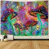 Boho décor psychédélique champis tapisserie abstraite Trippy tapis tenture murale tapis Hippie Tarot cartes décoration murale J220804