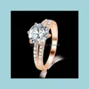 Bague Solitaire Mariage Fiançailles Plaqué Or 18 Carats Champagne Ancienne Mémoire Conception Anneaux De Pierres Précieuses Drop Delivery 2021 Bijoux Vipjewel Dhcbe