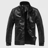 Hommes en cuir Faux PU veste pour hommes automne printemps Fitness mode mâle col montant manteau moto décontracté mince manteaux 221007
