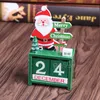 Bureau de Noël Ornement du calendrier en bois Santa Claus Snowman 3d Calendriers Décoration Kids Gift Home Tabletop Decor Calendar BH7421 TYJ