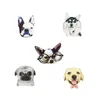 Broches en forme d'animal de dessin animé en acrylique, tête de chien mignonne comme cadeau pour amis ou femmes, épingles d'halloween et de noël