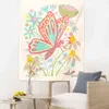 Boho Dekoration Zuhause Schmetterling Teppich Kawaii Zubehör Wandbild Tapiz Gobelin J220804