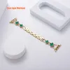 Stainless Steel Replacement Bands Smart Straps Rhinestones Four-Leaf Clover Metal Wristband