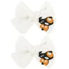 4 inch Baby Halloween Bows With Clip Girls Kids Ghost Hair Clips Haarspeld Kinderen Girl -accessoires