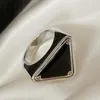 Роскошное модное серебряное кольцо Pra Designer Jewelry Classic Triangle Men Men Women Band Ring