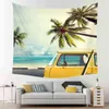 Tapetes de parede de praia Bobetão Boho decoração Decoração de casa Folhas de quarto Yoga Mural Mural Hippie Tapiz Gobelin J220804