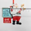 Gas 2022 Santa Claus julgran dekoration harts bensinskyltrum dekor prydnads h￤nge