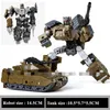 Haizhixing 5 IN 1 Transformation Robot Car Toys Anime Devastator Aircraft Tank Model KO Toy Boys Truck Collection Kid Adult Toy2456451747