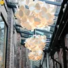 Pendelleuchten Moderne kreative Stoffblume LED-Leuchten Beleuchtung Wohnzimmer Dekoration Lampe für Home Cafe El HängelampePendant